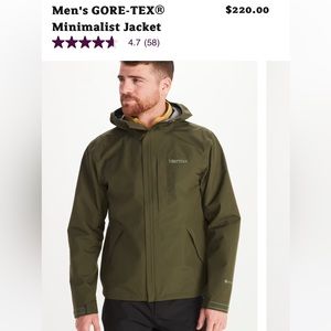 Brand New Marmot Men’s Minimalist GoreTex Jacket